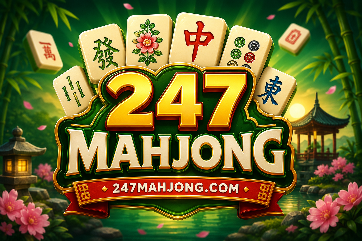 247 Mahjong — browser game website preview