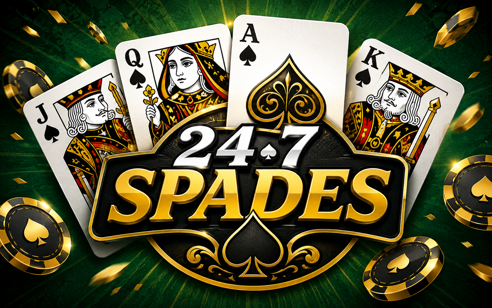 247 Spades — browser game website preview