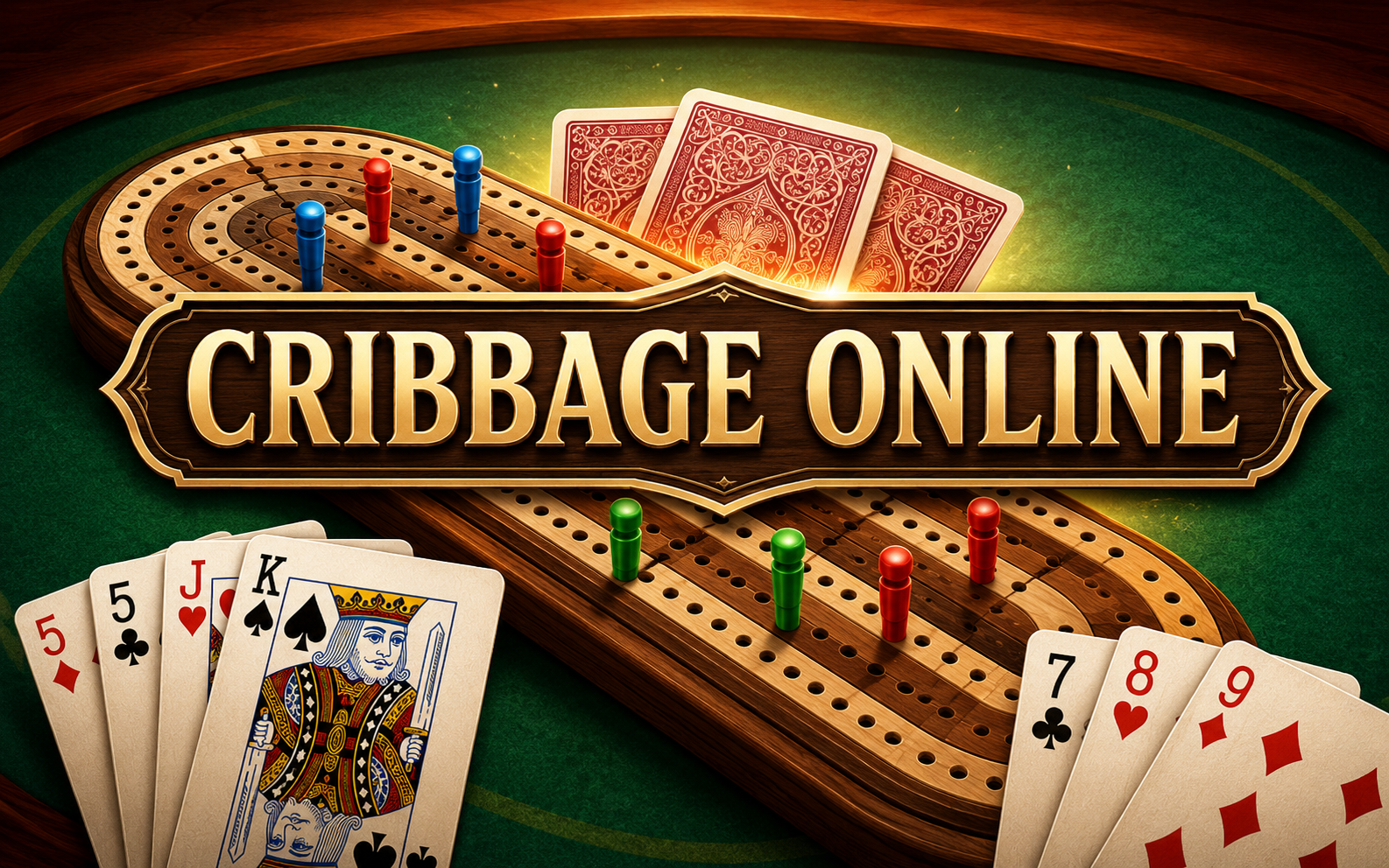 Cribbage Online — browser game website preview