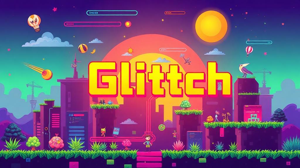 Glitch Games — browser game website preview