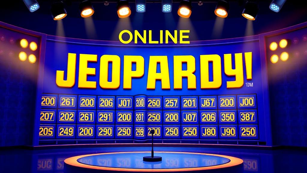 Jeopardy Online — browser game website preview