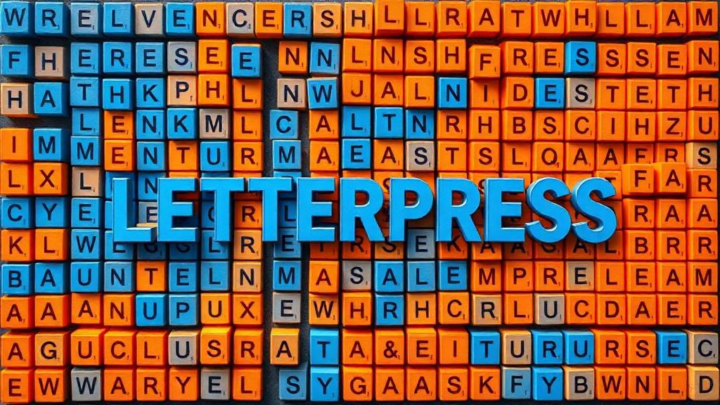 Letterpress — browser game website preview