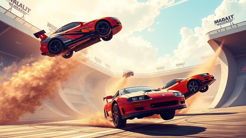 MadalinStuntCars — browser game website preview