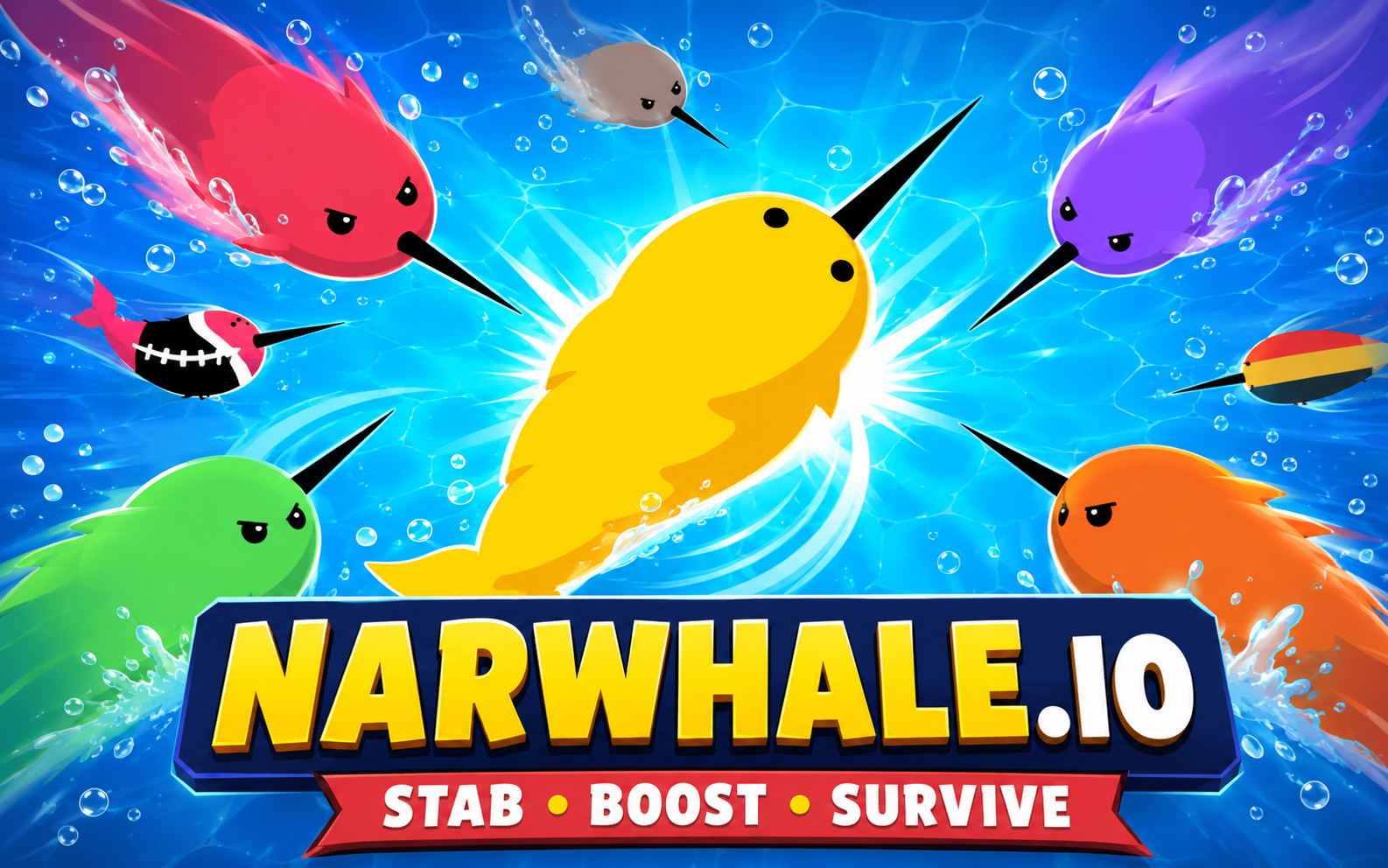 Narwhale.io — browser game website preview