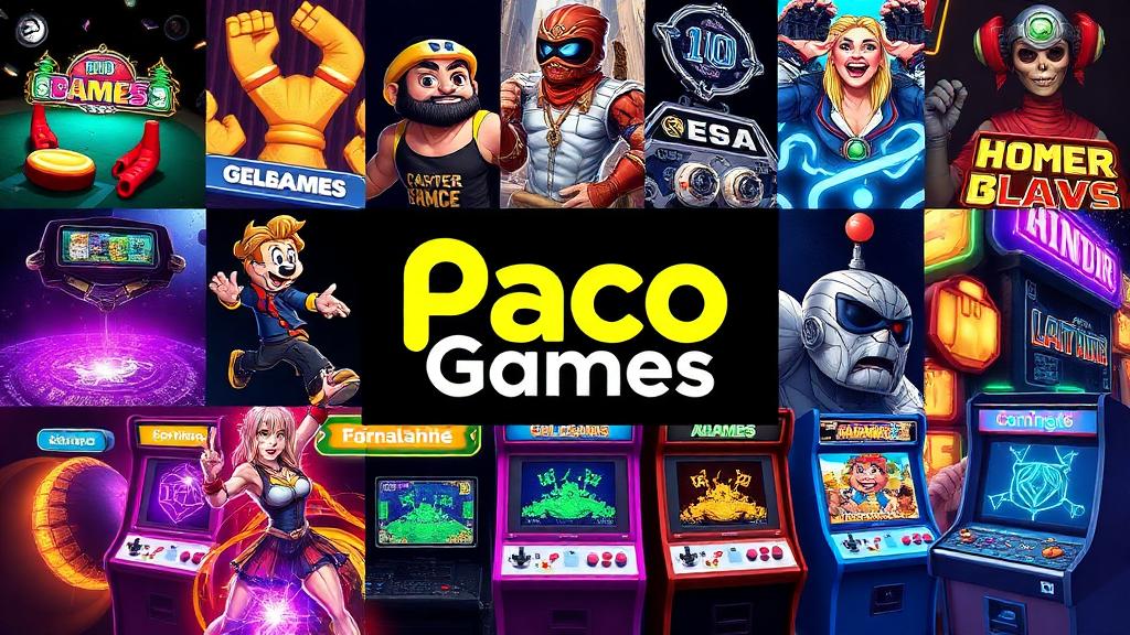 PacoGames — browser game website preview