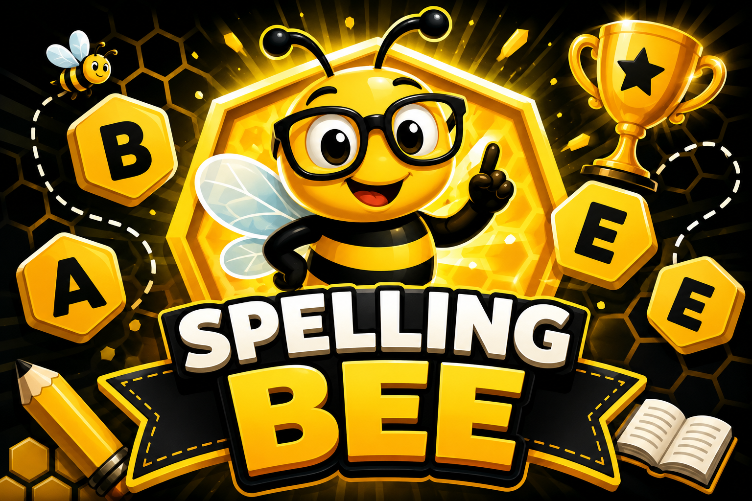 Spelling Bee — browser game website preview