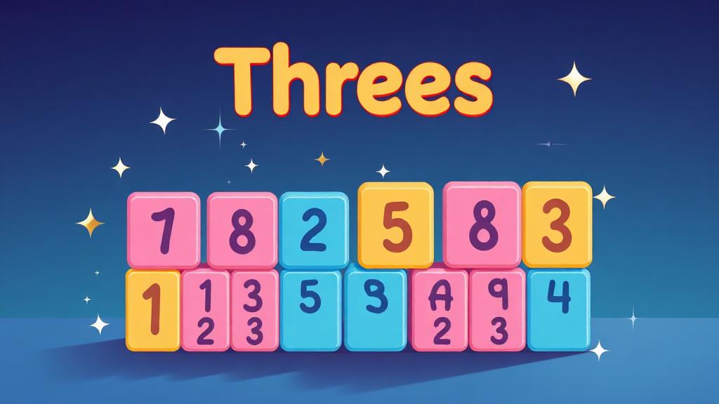 Threes — browser game website preview