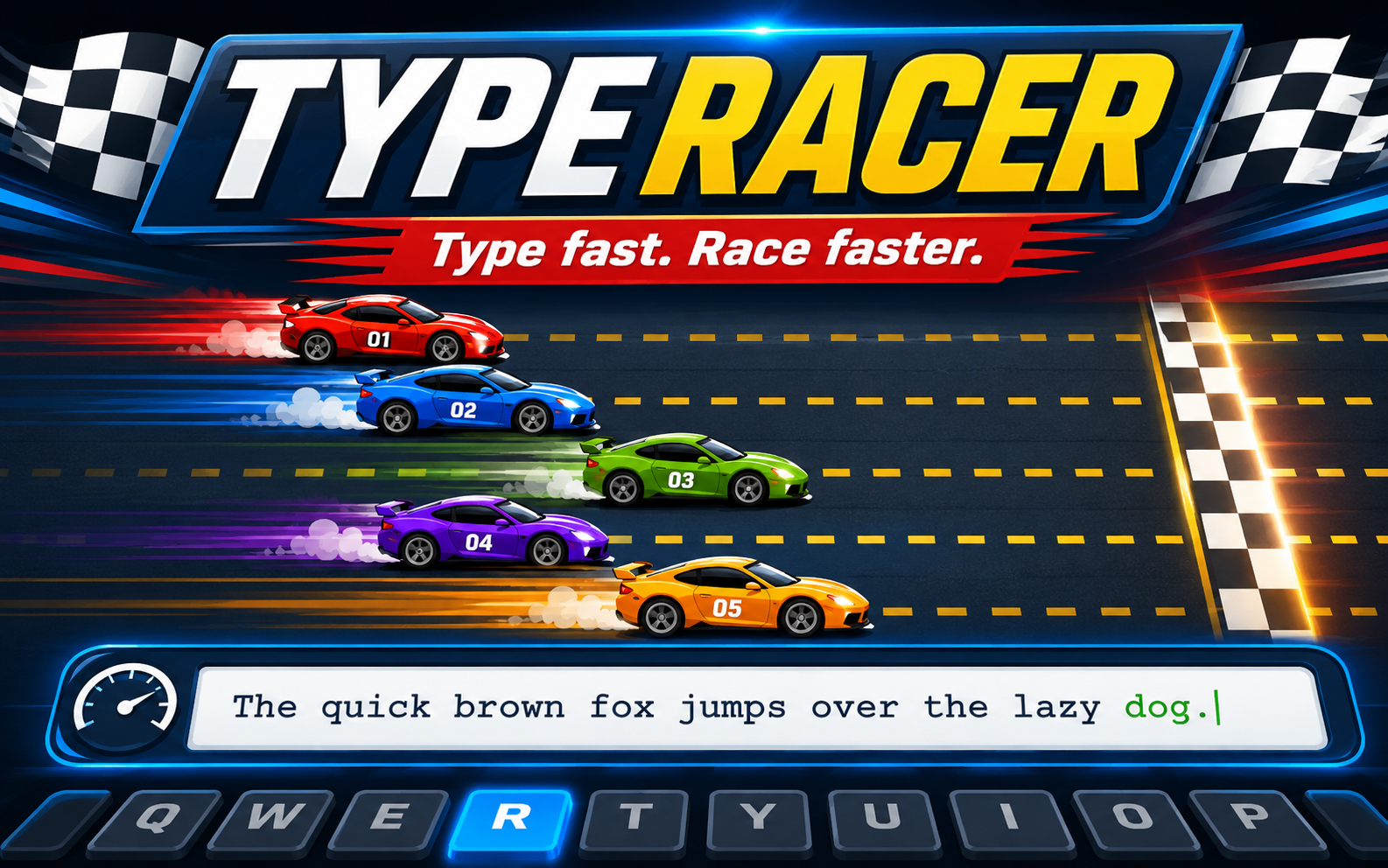 Typeracer — browser game website preview
