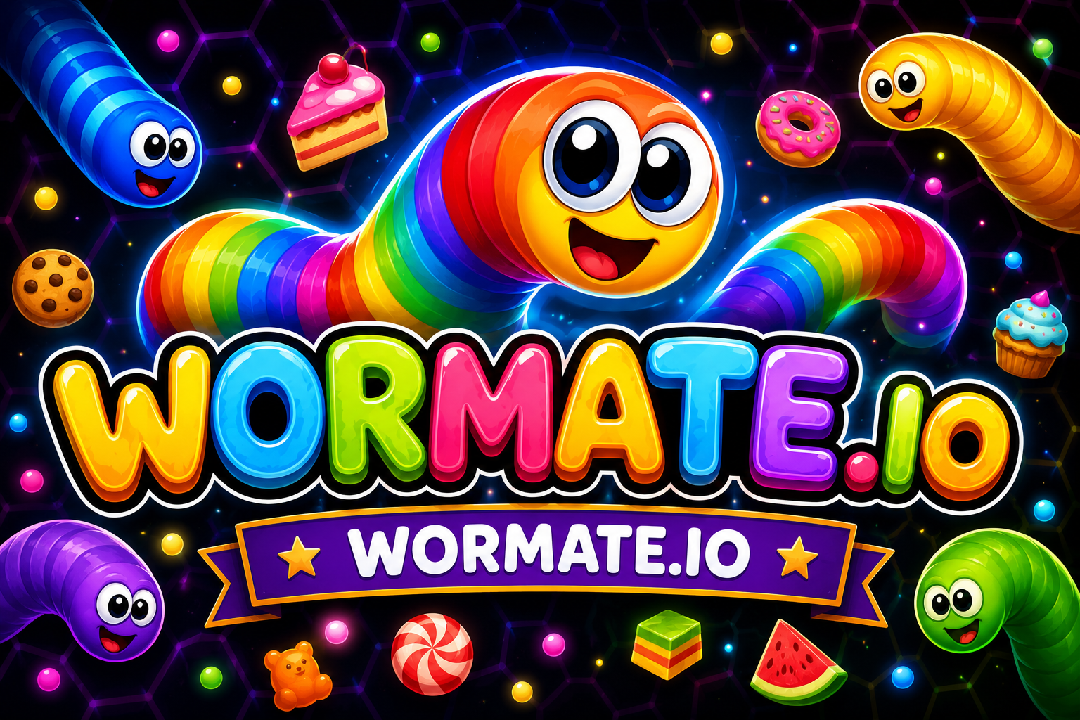 Wormate.io — browser game website preview
