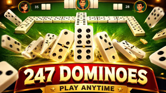 247 Dominoes — browser game website preview