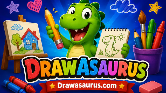 Drawasaurus — browser game website preview