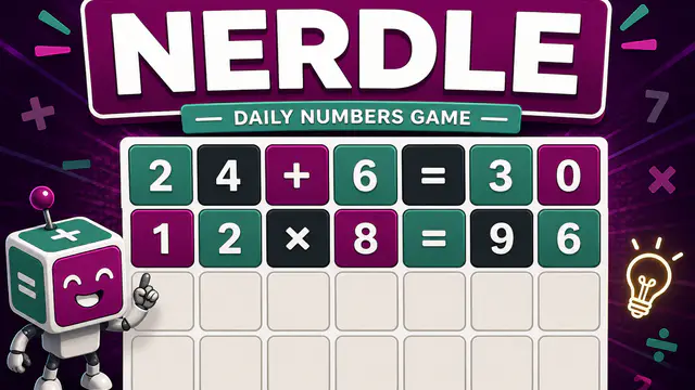 Nerdle — browser game website preview