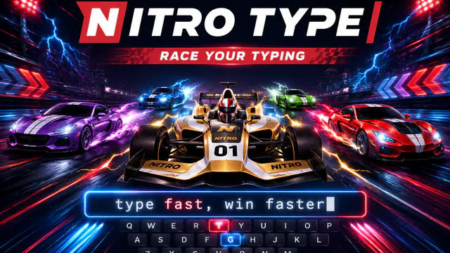 Nitrotype — browser game website preview