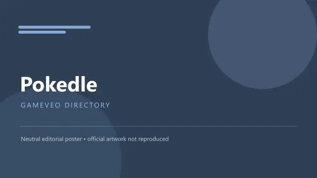 Pokedle — browser game website preview
