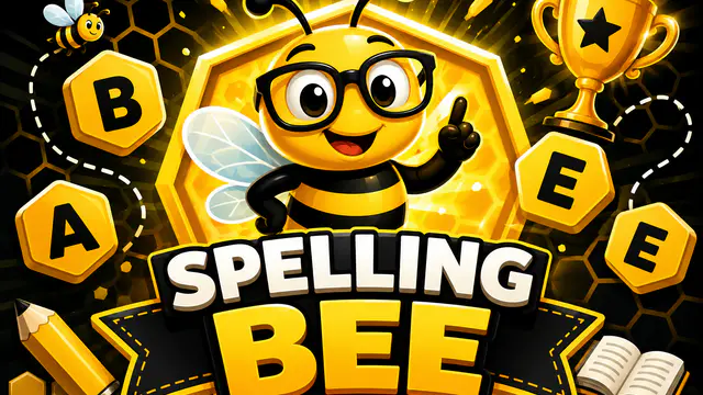 Spelling Bee — browser game website preview
