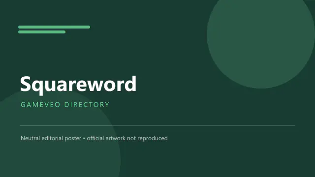 Squareword — browser game website preview