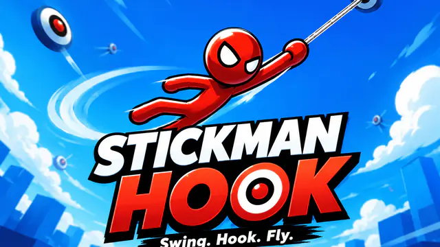 Stickman Hook — browser game website preview