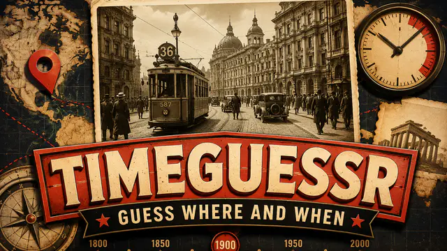 Timeguessr — browser game website preview