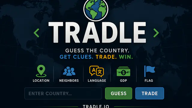 Tradle — browser game website preview