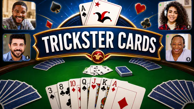 Trickster Cards — browser game website preview